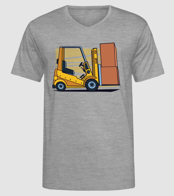 Stivuitor model gri pe tricou