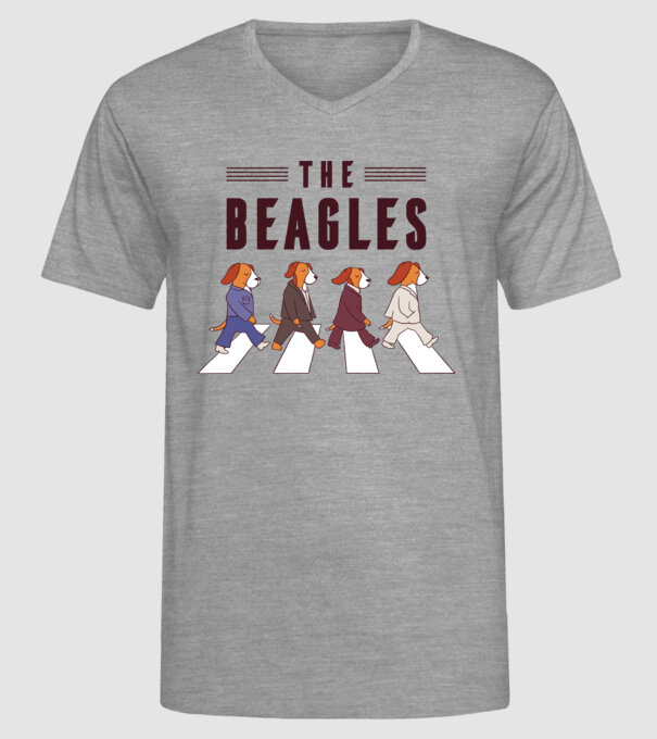 The Beagles model gri pe tricou