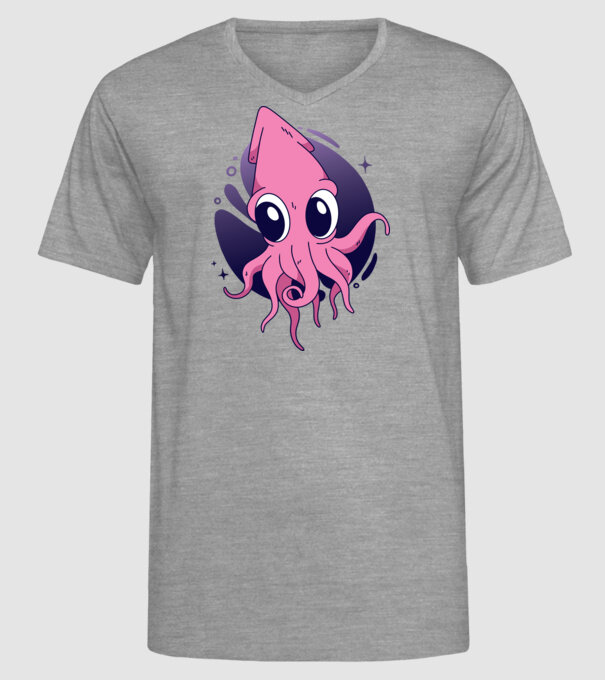 Calmar model gri pe tricou