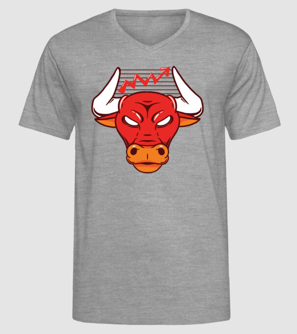 Bursa de Valori Taur model gri pe tricou
