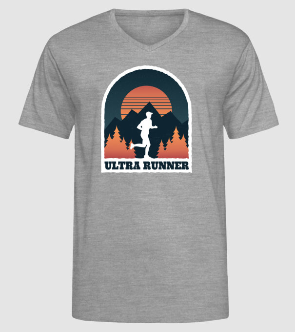 Ultra Runner Tricou alergare model gri pe tricou