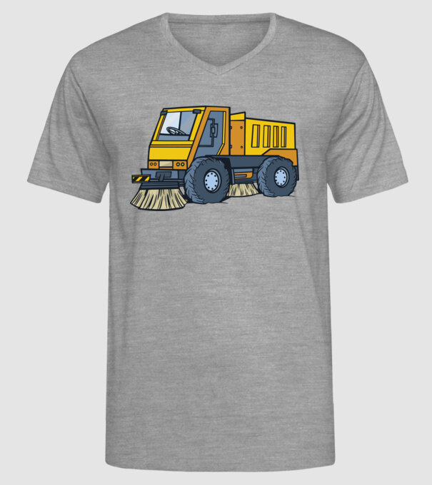 Camion spălare străzi model gri pe tricou