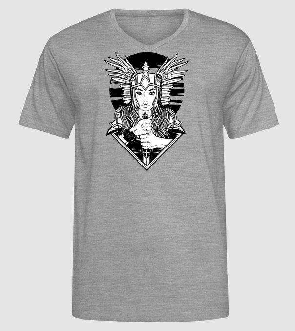 Zeița Valkyrie model gri pe tricou