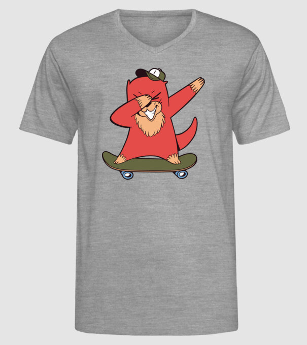Vidră DAB model gri pe tricou