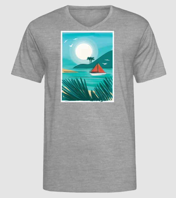 Navigație Pictură model gri pe tricou