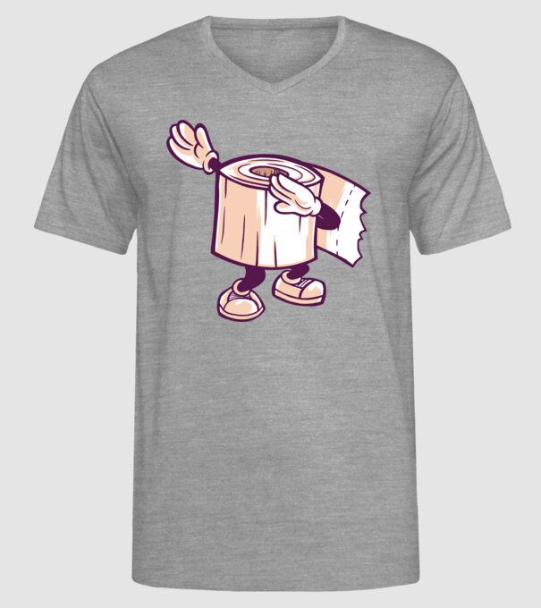 Hârtie igienică DAB model gri pe tricou