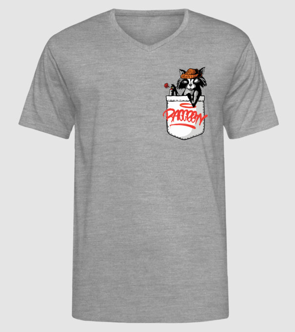 Raton de buzunar model gri pe tricou