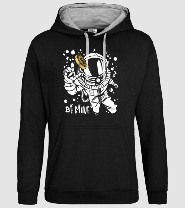 Bitcoin Astrounaut model negru pe tricou