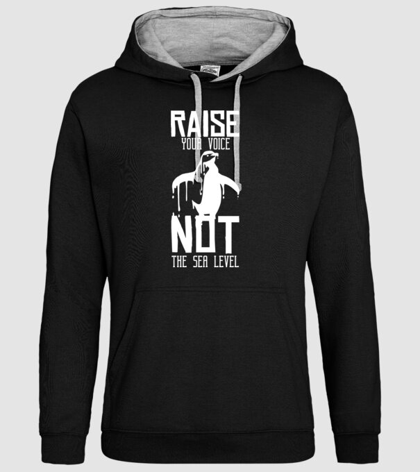 Ridică-ți vocea nu nivelul mării model negru pe tricou