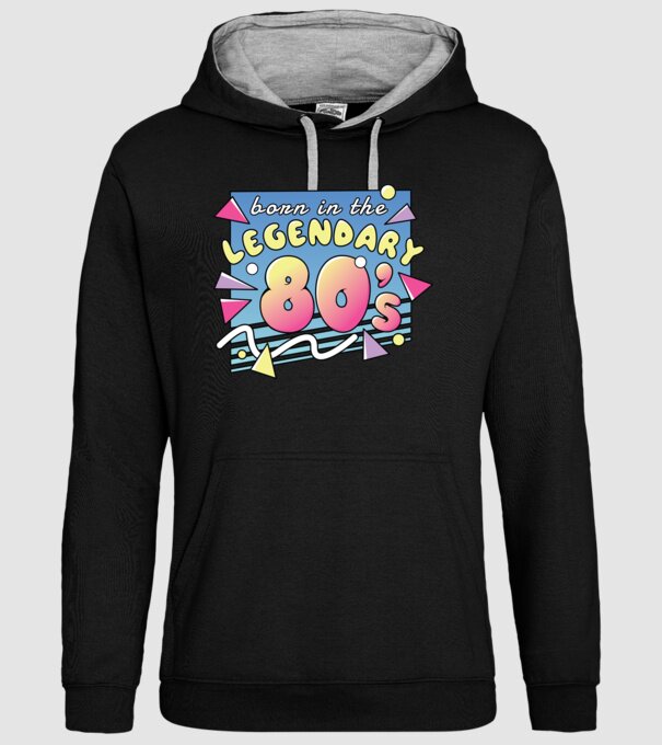 M-am născut în legendarii ani 80 model negru pe tricou
