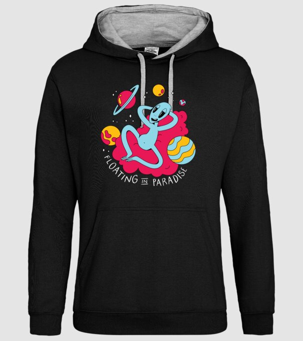 Alien Chill model negru pe tricou