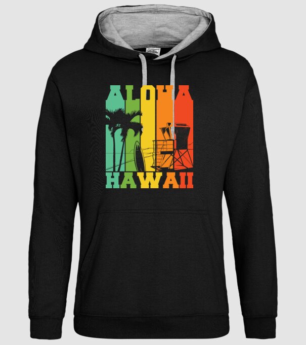 Aloha Hawaii model negru pe tricou