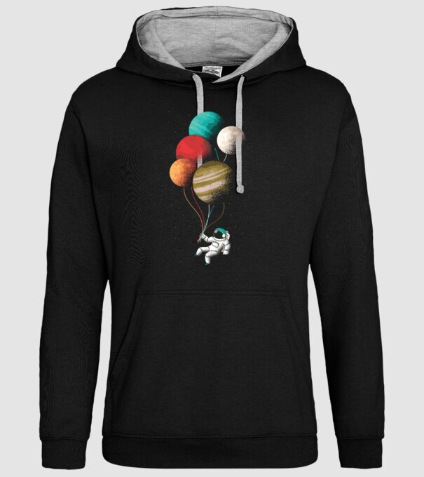 Astronaut Balloons baloane astronaut model negru pe tricou