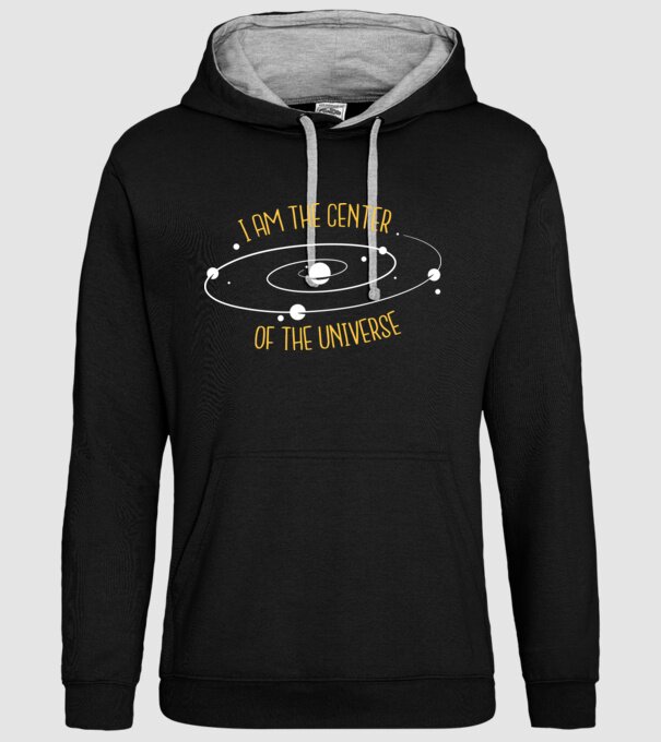 Centrul universului model negru pe tricou