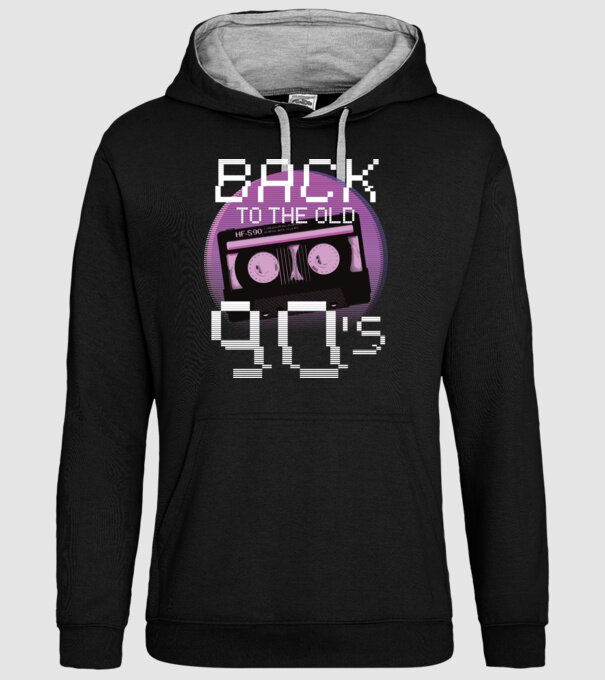 'Back to the 90s Înapoi în anii ''90' model negru pe tricou