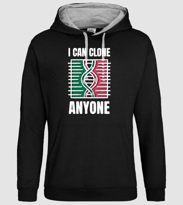 Clonez pe oricine Biolog model negru pe tricou
