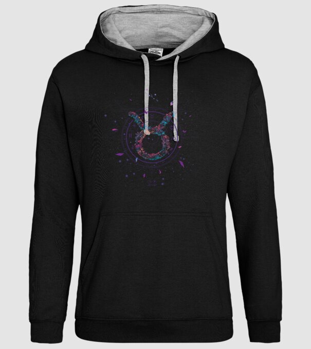 Taurus Zodiac model negru pe tricou