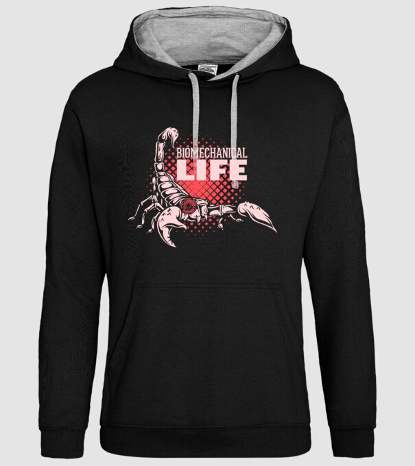 Biomechanical Life model negru pe tricou