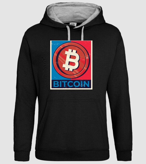 Bitcoin Criptomonedă model negru pe tricou