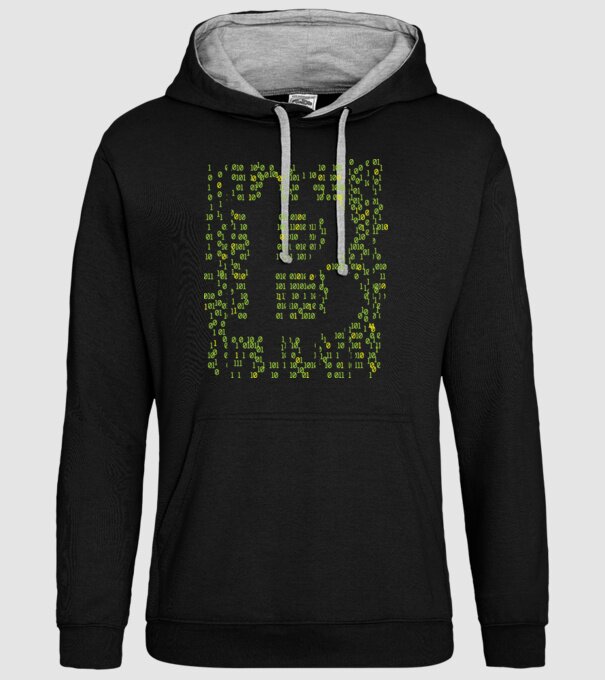 Bitcoin Matrice model negru pe tricou