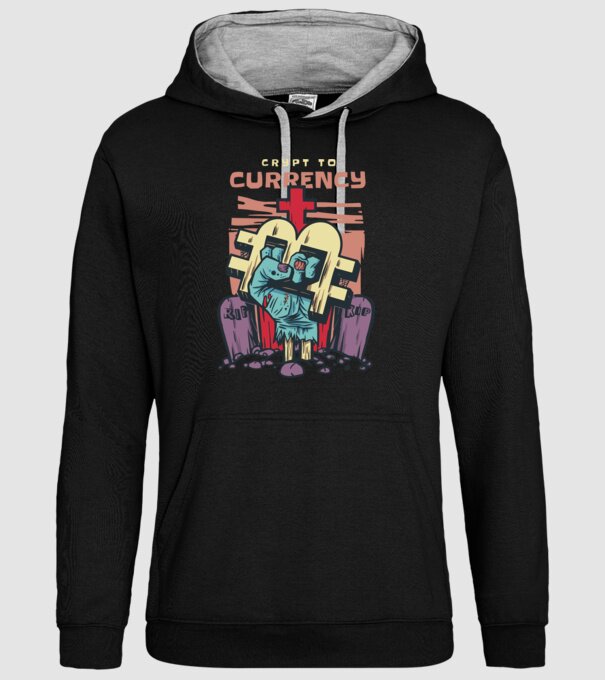 Cimitir Bitcoin model negru pe tricou