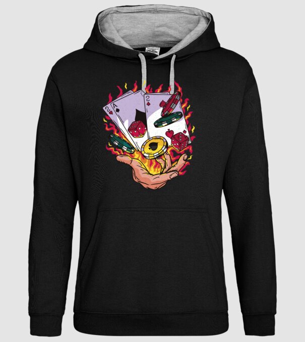 Black Jack Casino model negru pe tricou