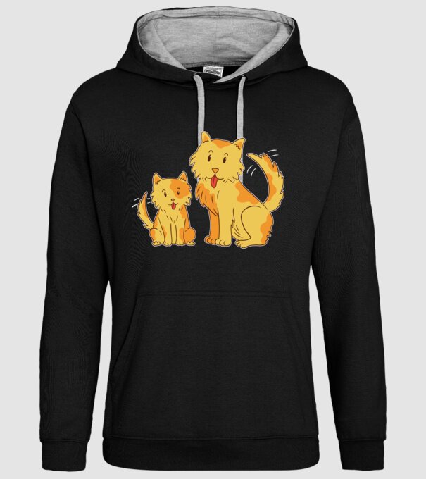 Câini fericiți model negru pe tricou