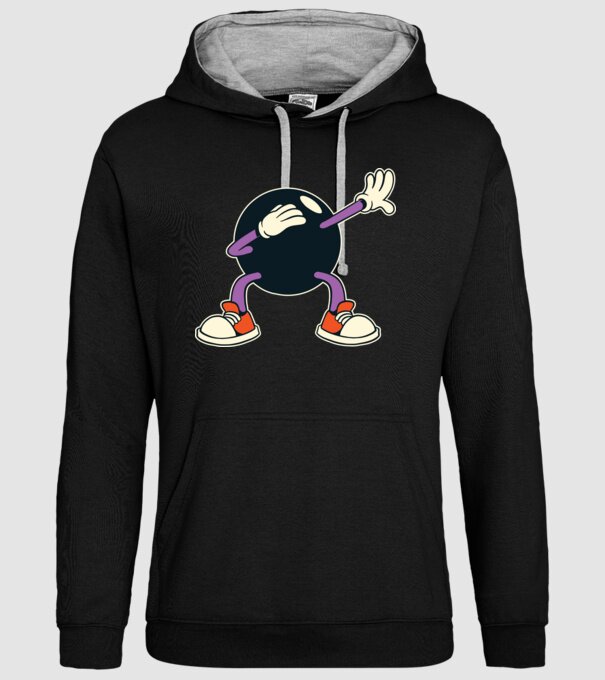 Bowling DAB model negru pe tricou