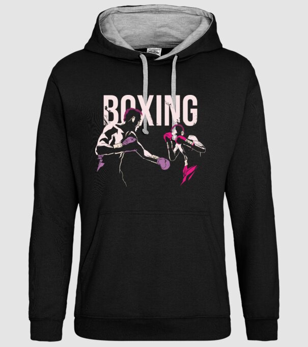 Boxing model negru pe tricou