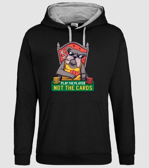 Bulldog Poker model negru pe tricou