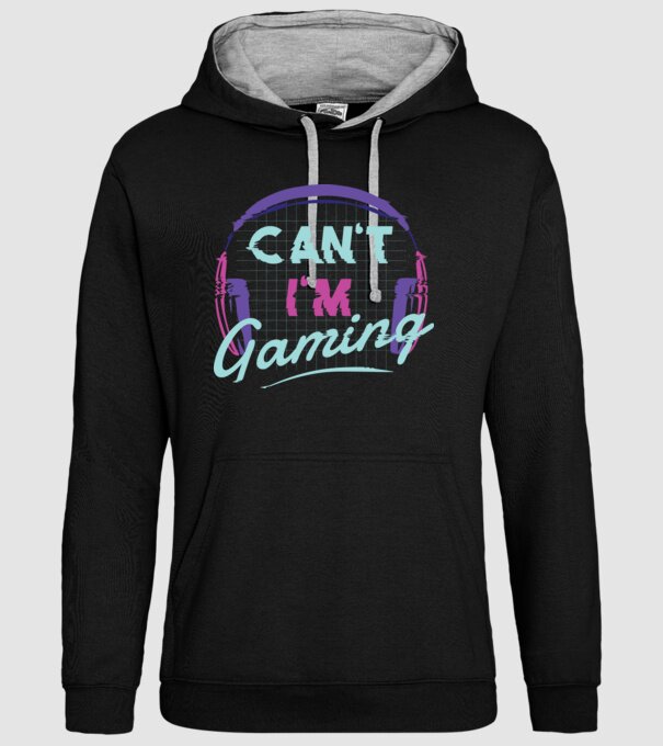 'Can''t I''m Gaming - Gamer' model negru pe tricou