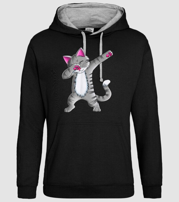 Pisică DAB model negru pe tricou
