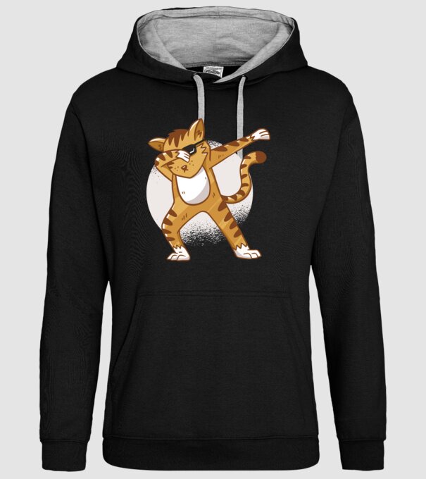 Pisică DAB model negru pe tricou