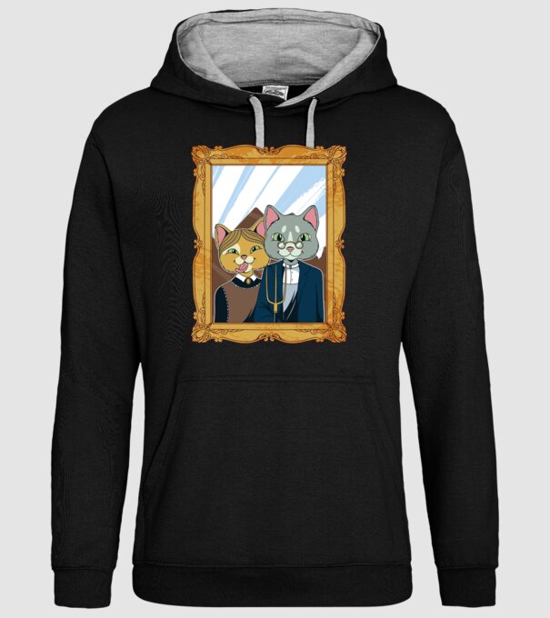 Portret Pisică model negru pe tricou