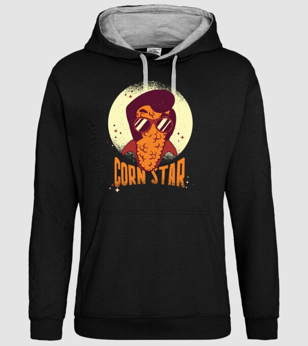 Corn Star - Porumb cu freză Elvis model negru pe tricou