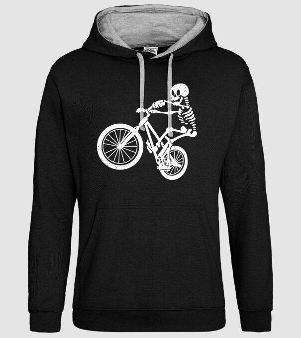 Biciclist schelet model negru pe tricou
