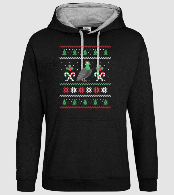 tricou cu Porumbel pulovăr urât model negru pe tricou