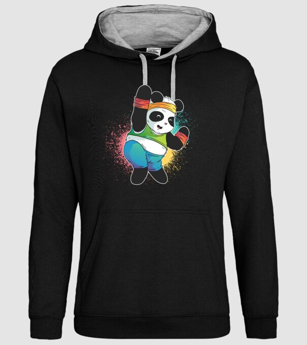 Panda drăguț Zumba model negru pe tricou