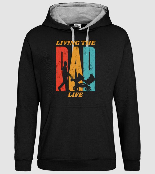 Dad Life pentru tata model negru pe tricou