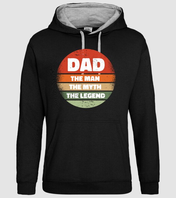 Dad The Man The Myth The Legend model negru pe tricou