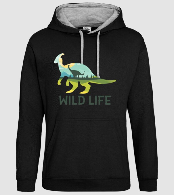 Dinosaur model negru pe tricou