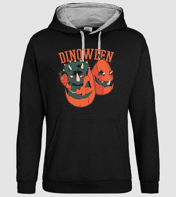 Dinoween model negru pe tricou