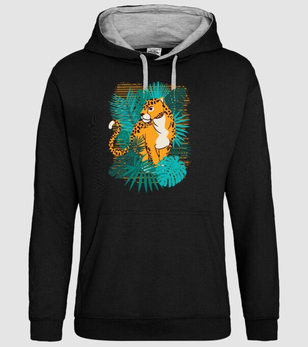 Jaguar junglă model negru pe tricou