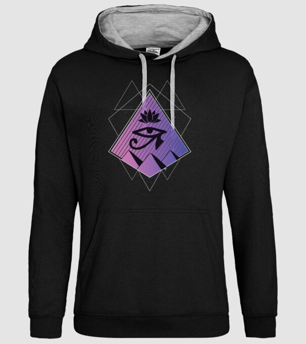 Egipt simbol geometric model negru pe tricou