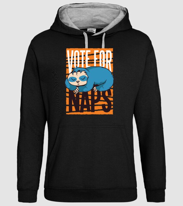 Votez pentru relaxare Leneș model negru pe tricou