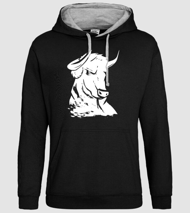 Taur puternic model negru pe tricou