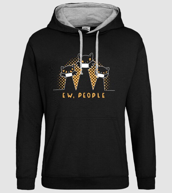 ew, people model negru pe tricou