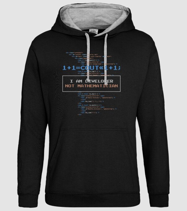 Tricou pentru developeri model negru pe tricou