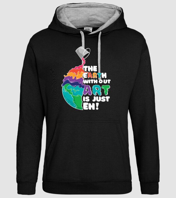 Pământ Artă model negru pe tricou
