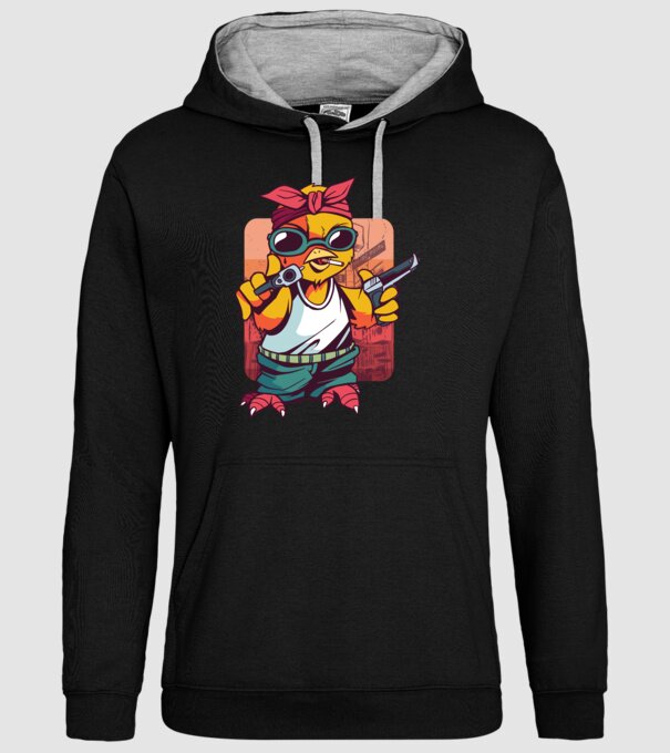 Pui Gangster model negru pe tricou